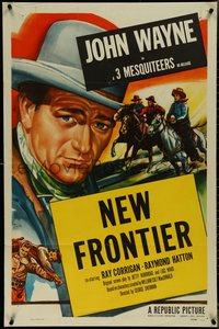 7b0516 JOHN WAYNE 1sh 1953 great art of The Duke, Three Mesquiteers, New Frontier!