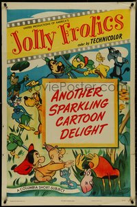 7b0517 JOLLY FROLICS 1sh 1950 cool art from Columbia cartoons, another sparkling delight, rare!