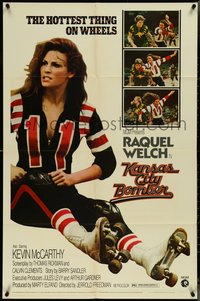 7b0521 KANSAS CITY BOMBER 1sh 1972 full-length sexy roller derby girl Raquel Welch!