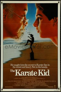 7b0522 KARATE KID 1sh 1984 Pat Morita, Ralph Macchio, teen martial arts classic!