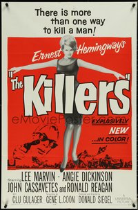 7b0524 KILLERS 1sh 1964 sexy full-length Angie Dickinson, Lee Marvin, directed by Don Siegel!