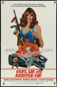 7b0529 LADY IN RED 1sh 1979 art of sexy Pamela Sue Martin, Guns, Sin & Bathtub Gin!