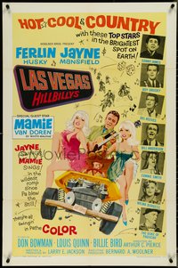 7b0530 LAS VEGAS HILLBILLYS 1sh 1966 Ferlin Husky with sexy Jayne Mansfield & Mamie Van Doren!