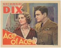 7b0819 ACE OF ACES LC 1933 close up of uniformed Richard Dix & pretty Elizabeth Allan, ultra rare!