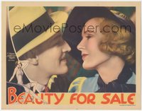 7b0827 BEAUTY FOR SALE LC 1933 best romantic close up of Madge Evans & Otto Kruger, ultra rare!