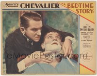 7b0829 BEDTIME STORY LC 1933 Edward Everett Horton w/razor at Maurice Chevalier's neck, ultra rare!