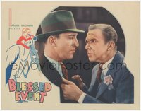 7b0835 BLESSED EVENT LC 1932 close up of angry Lee Tracy threatening Allen Jenkins, ultra rare!