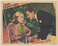 7b0841 BRIDE WORE RED LC 1937 Robert Young asks lone pretty Joan Crawford to join him, ultra rare!