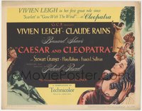 7b0752 CAESAR & CLEOPATRA TC 1946 Vivien Leigh & Claude Rains, written by George Bernard Shaw!