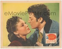 7b0845 CENTENNIAL SUMMER LC 1946 best romantic close up of pretty Linda Darnell & Cornel Wilde!