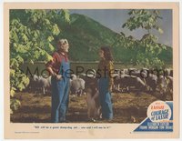 7b0857 COURAGE OF LASSIE LC #4 1946 Frank Morgan tells young Elizabeth Taylor Lassie will be great!