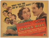 7b0758 CRAIG'S WIFE TC 1936 Rosalind Russell, John Boles, Billie Burke, Jane Darwell, rare!