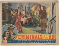 7b0859 CRIMINALS OF THE AIR LC 1937 officer Charles Quigly stares at sexy young Rita Hayworth, rare!