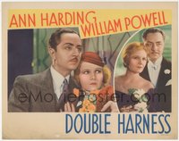 7b0868 DOUBLE HARNESS LC 1933 double image of William Powell with Ann Harding & Browne, ultra rare!