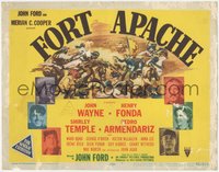 7b0764 FORT APACHE TC 1948 John Ford, John Wayne, Henry Fonda, Shirley Temple, Von Schmidt art!