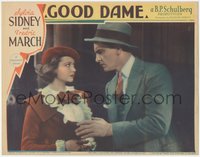 7b0882 GOOD DAME LC 1934 close up of gambler Fredric March grabbing at Sylvia Sidney, ultra rare!