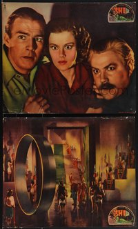 7b0001 SHE 4 jumbo LCs 1935 Randolph Scott, Helen Mack, Nigel Bruce, Helen Gahagan, ultra rare!