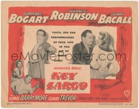 7b0773 KEY LARGO TC 1948 Humphrey Bogart, Lauren Bacall, Edward G. Robinson, John Huston film noir!