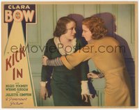 7b0906 KICK IN LC 1931 great close up of Clara Bow helping scared Juliette Compton, ultra rare!