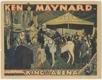 7b0908 KING OF THE ARENA LC 1933 Ken Maynard on Tarzan at circus show main entrance, ultra rare!