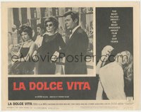 7b0909 LA DOLCE VITA LC #4 1961 Fellini, Marcello Mastroianni, Anouk Aimee, Anita Ekberg in border!