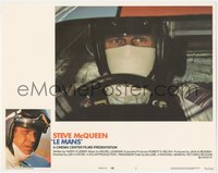 7b0912 LE MANS LC #7 1971 close up of race car driver Steve McQueen wearing helmet & mask in car!