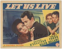 7b0913 LET US LIVE LC 1939 close up of Henry Fonda holding worried Maureen O'Sullivan, ultra rare!