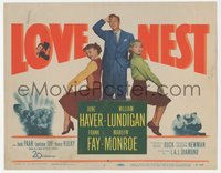 7b0778 LOVE NEST TC 1951 William Lundigan stands between sexy Marilyn Monroe & June Haver!