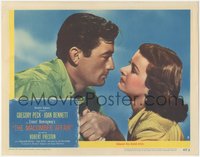 7b0918 MACOMBER AFFAIR LC #8 1947 best romantic close up of Gregory Peck & pretty Joan Bennett!