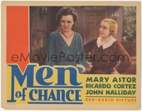 7b0936 MEN OF CHANCE LC 1932 sexy Mary Astor doesn't pay attention to mad Kitty Kelly, ultra rare!