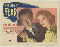 7b0940 MINISTRY OF FEAR LC #4 1944 Fritz Lang noir, best c/u of Ray Milland & Marjorie Reynolds!