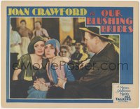 7b0961 OUR BLUSHING BRIDES LC 1930 sad Joan Crawford & Dorothy Sebastian holding hands, ultra rare!