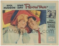 7b0972 PILLOW TALK LC #5 1959 romantic close up of Rock Hudson & Doris Day smiling really big!