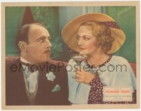 7b0975 PLEASURE CRUISE LC 1933 Roland Young stares at Genevieve Tobin drinking martini, ultra rare!