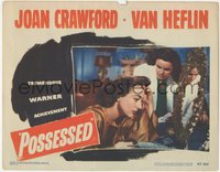 7b0977 POSSESSED LC #5 1947 close up of worried Joan Crawford at vanity by Geraldine Brooks!