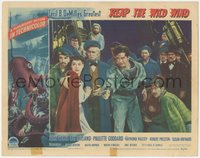 7b0982 REAP THE WILD WIND LC 1942 Paulette Goddard, Milland in diving suit w/ gun, Cecil B. DeMille