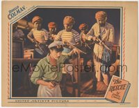 7b0988 RESCUE LC 1929 great close up of Ronald Colman & turbaned men with guns on ship, ultra rare!