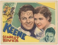 7b1000 SCARLET RIVER LC 1933 best close portrait of Tom Keene & pretty Dorothy Wilson, ultra rare!