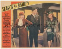 7b1003 SEARCH FOR BEAUTY LC 1934 Buster Crabbe between Ida Lupino & Gertrude Michael, ultra rare!