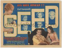 7b0795 SEED TC 1931 directed by William Wellman, Bette Davis billed & pictured, ultra rare!