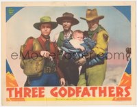 7b1035 THREE GODFATHERS LC 1936 Chester Morris, Walter Brennan & Lewis Stone w/ baby Kircher, rare!