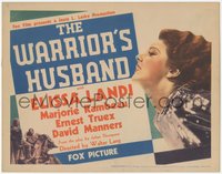 7b0810 WARRIOR'S HUSBAND TC 1933 great profile of pretty Elissa Landi, from Greek myth, rare!