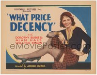 7b0811 WHAT PRICE DECENCY TC 1933 sexy bad girl image of Dorothy Burgess showing her nylons & garter