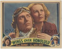 7b1070 WINGS OVER HONOLULU LC 1937 best close portrait of pilot Ray Milland & pretty Wendy Barrie!