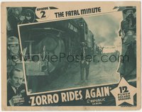 7b1077 ZORRO RIDES AGAIN chapter 2 LC 1937 masked John Carroll by train, Fatal Minute, ultra rare!