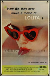 7b0536 LOLITA 1sh 1962 Stanley Kubrick classic, Sue Lyon, how did they ever make this movie!