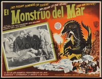 7b0013 BEAST FROM 20,000 FATHOMS Mexican LC R1950s Ray Bradbury, cool border art of monster!