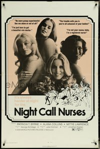 7b0576 NIGHT CALL NURSES 1sh 1972 very sexy ladies, I'm not your mama, baby, I'm a registered nurse!