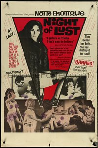 7b0577 NIGHT OF LUST 1sh 1965 Le concerto de la peur, images of sexy topless women!