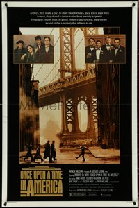 7b0583 ONCE UPON A TIME IN AMERICA 1sh 1984 De Niro, Woods, Sergio Leone, top cast old and young!